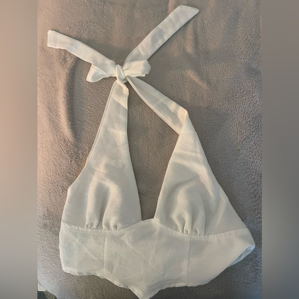Halter neck corset top